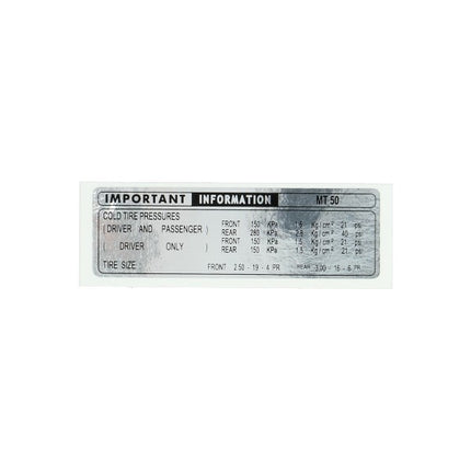 sticker frame informatie wit/zwart mt5
