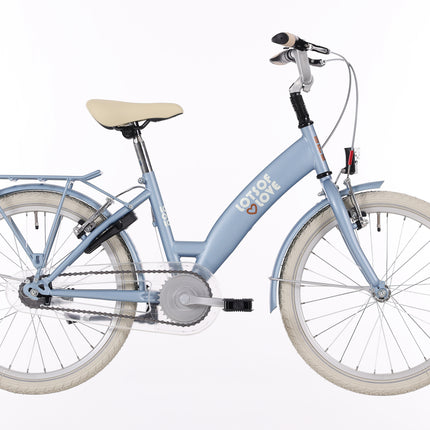 Kinderfiets Bikefun Lots of Love 20 inch met Remnaaf - Blauw mat