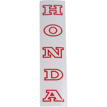 sticker voorvork wit/rood honda