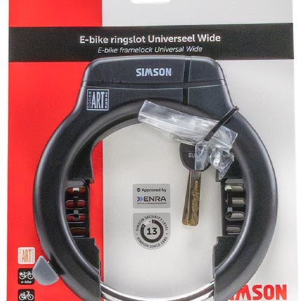 Antivol de cadre Simson E-bike Universel Large - ART 2 - noir
