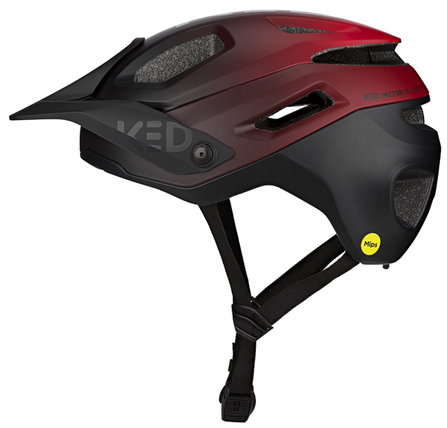 Fietshelm KED Pector ME-1 M (52-58cm) - mat rood/zwart - afbeelding 2