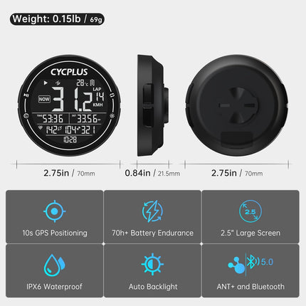 Fietscomputer Cycplus M2 GPS