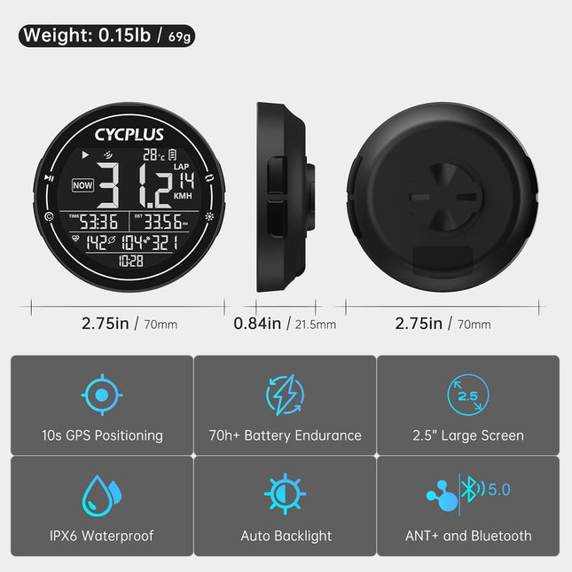 Fietscomputer Cycplus M2 GPS