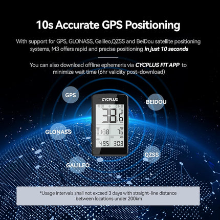 Fietscomputer Cycplus M3 GPS