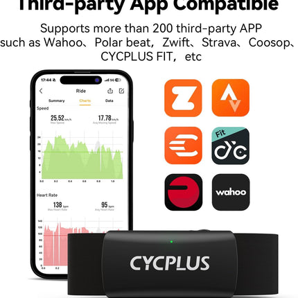 Hartslagmeter Cycplus H2 (borstband)