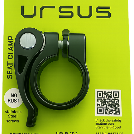 Zadelpenklem met snelspanner Ursus ø25.7 mm aluminium - zwart