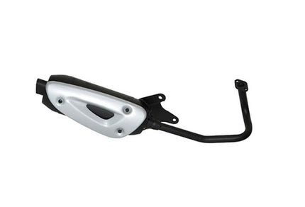 exhaust tecno standard model straight (made in EU) 10 inch black kisbee 4t, sco china 4t, sco gy6