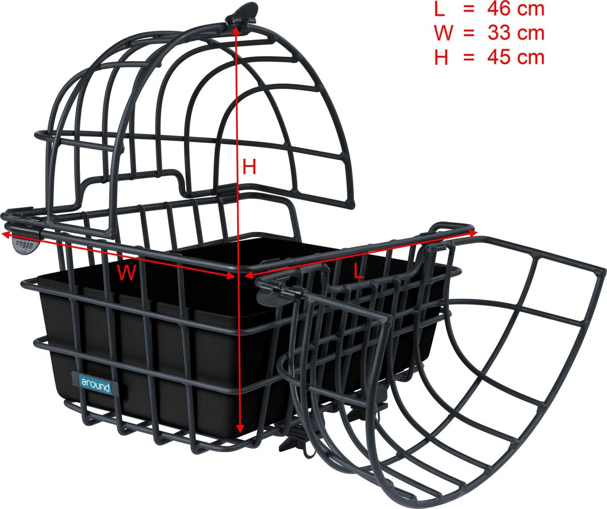 Fiets accesoires -  Hondenfietsmand LUNA XL, achterop