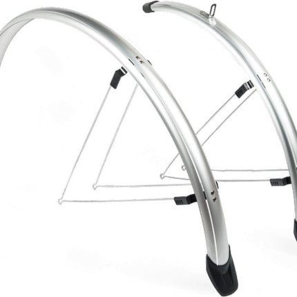 bicycle mudguard - Eurofender Mudguard Set Sporty 26 Inch 58 mm Silver