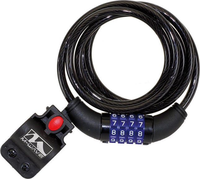 fiets slot - M-WAVE DS 8.15 - Kabelslot met cijfercode 1500x8mm