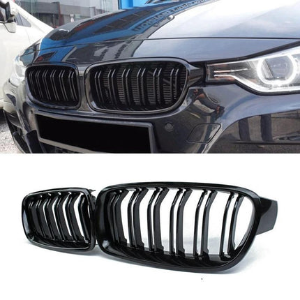BMW Styling - Sport Grille Nieren F30 F31 F35 3 Serie Glans Zwart M3 Look Exclusieve look LCI Styling