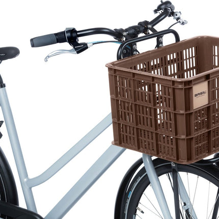 fiets accesoires Basil fietskrat L - Groot - 40 Liter - Bruin