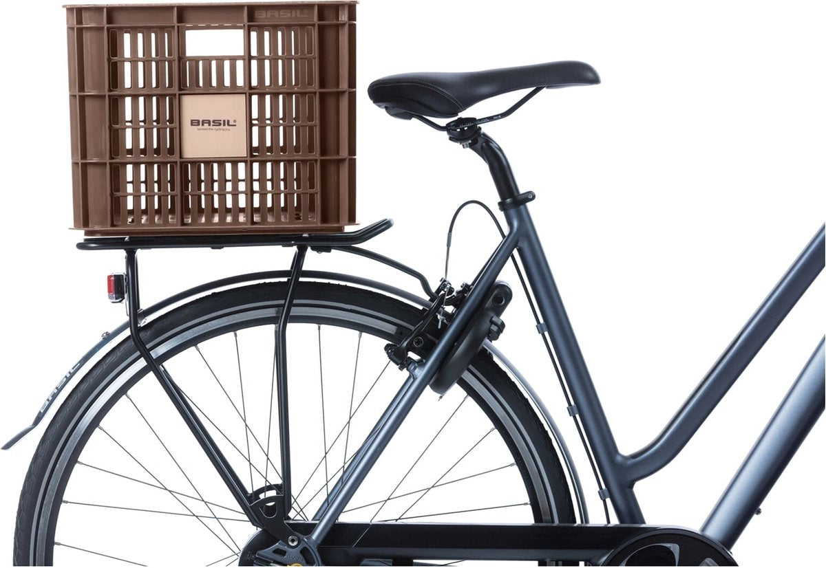 fiets accesoires Basil fietskrat L - Groot - 40 Liter - Bruin
