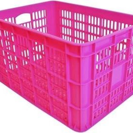 fiets accesoires - fietskrat - 34.5 liter - 26 inch - 28 inch - neon roze