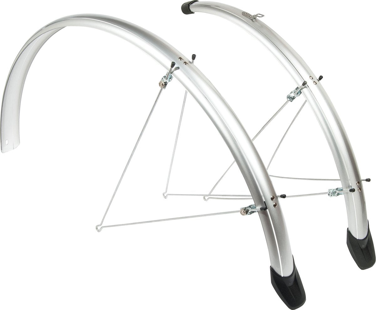 fiets spatbord - EuroFender Spatbordset Elegance 28 46mm Zilver