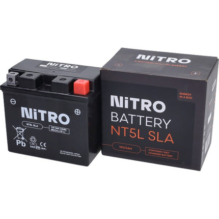 battery nitro ntc5l-bs/ytc5l-bs sla/gel e.g. Peugeot/Kymco