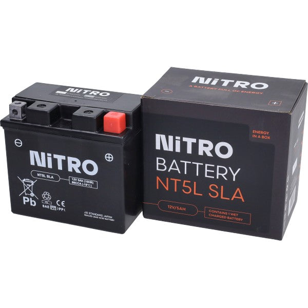 accu nitro ntc5l-bs/ytc5l-bs sla/gel o.a. Peugeot/Kymco