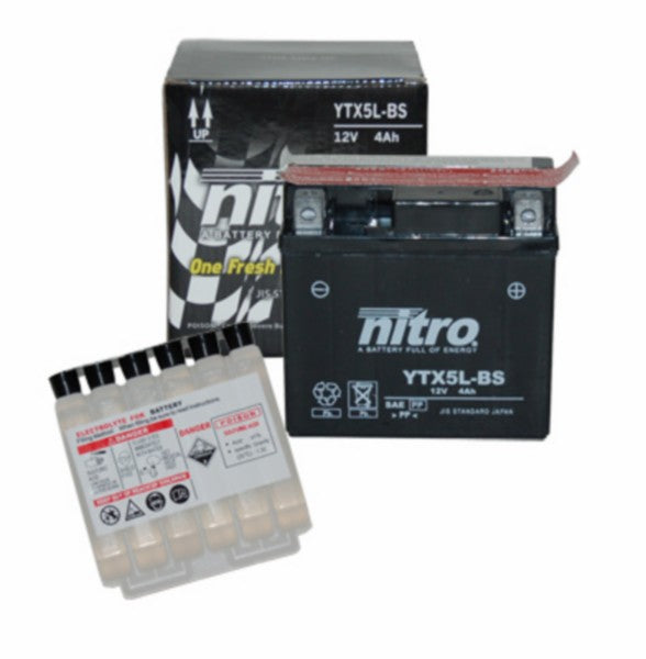 Batterie nitro ntx5l-bs/ytx5l-bs v-clic, dink, filly, kisbee 4t, people, speedfight 3 4t, sr2000 ditech, super-9, top boy, vitality
