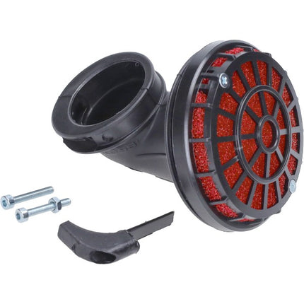 Filtre à air Malossi 90 degrés E8 32mm noir/rouge cyclomoteur 046199