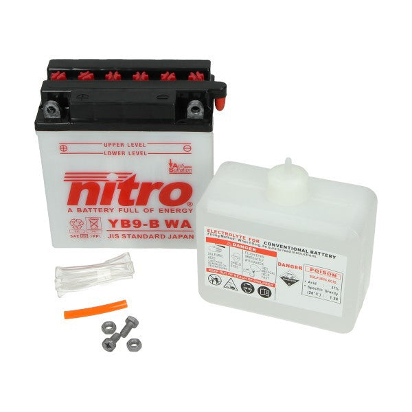 batterie nitro nb9-b/yb9-b et4, fly 4t, liberty 4t, lx 4t, lxv, runner, runner 125cc, runner 180cc
