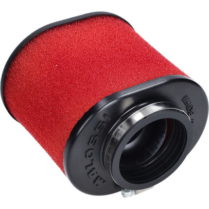 filtre à air Malossi ovale droit diamètre 42-50-58.5mm mousse rouge filtre E15 0413434