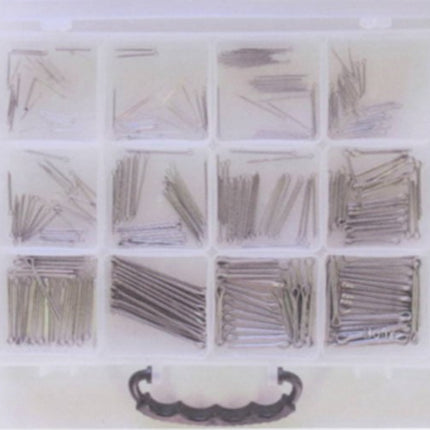 Assortiment de goupilles fendues 12 tailles 300 pièces