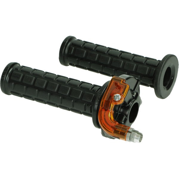 accélérateur lusito speed angle droit (fabriqué en UE) noir/orange cyclomoteur, scooter