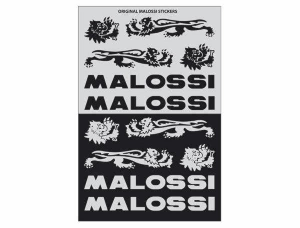 stickerset malossi zwart/zilver 12-delig 3314154