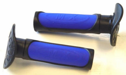 poignées DMP modèle progrip noir/bleu beta rr50, cyclomoteur, derbi, rieju, otr, sm=épuisé