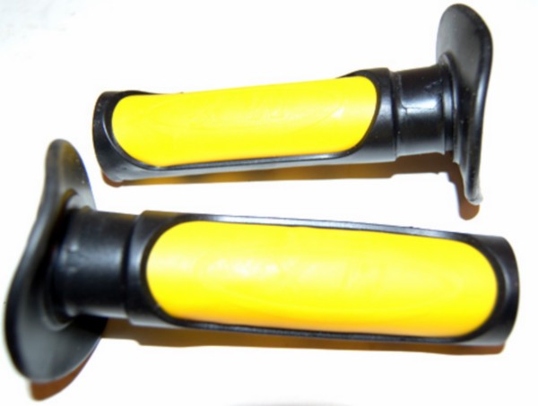 handvatset DMP model progrip zwart/geel beta rr50, derbi, rieju, otr, sm=op=op