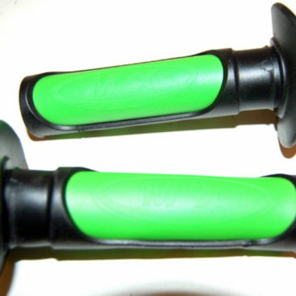 handlebar grip set DMP model progrip black/green beta rr50, moped, derbi, rieju, otr, sm=clearance