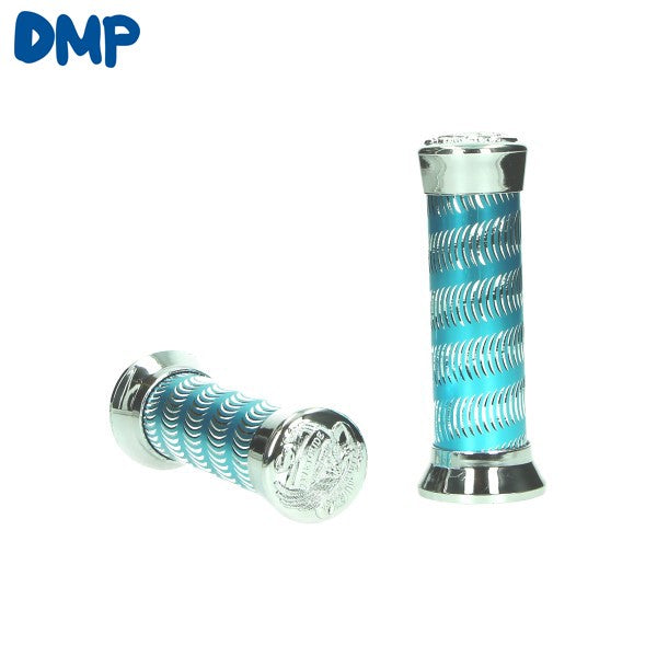 handvatset DMP streep retro chroom/blauw universeel=op=op