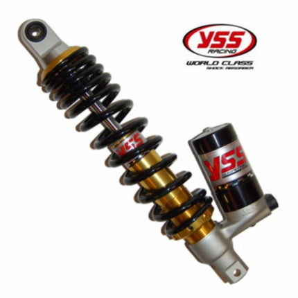 schokbreker yss + gastank g-serie 280mm zwart/goud minarelli, peugeot