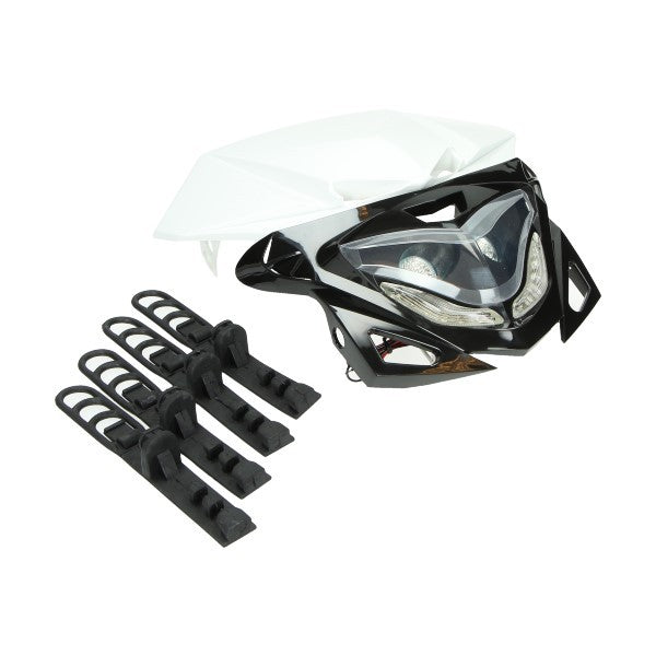 koplamp DMP halogeen dagrijverlichting univeseel zwart enduro, sm=op=op