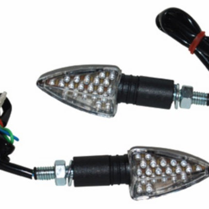 knipperlichtset DMP led kort mini universeel zwart mat