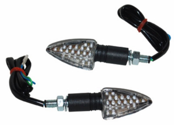 knipperlichtset DMP led kort mini universeel zwart mat