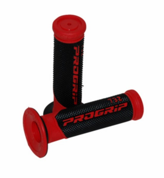 handvatset progrip zwart/rood bromfiets, scooter 732