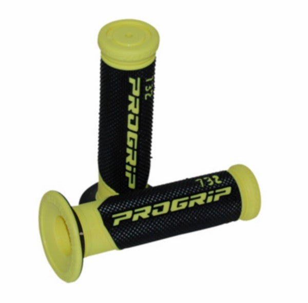 handvatset progrip zwart/geel bromfiets, scooter 732