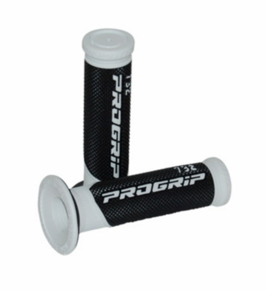 handvatset progrip zwart/wit bromfiets, scooter 732