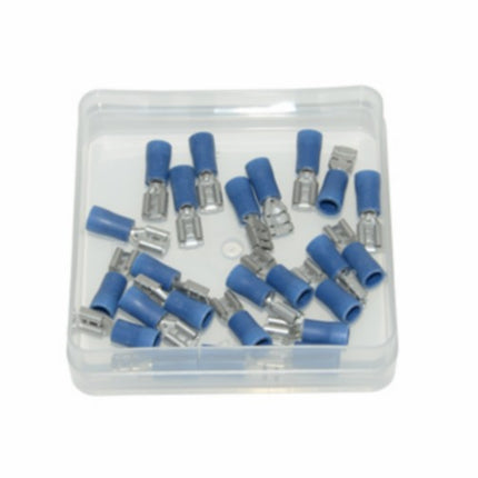 kabelstekker plat vrouw 4.8mm blauw 25pcs