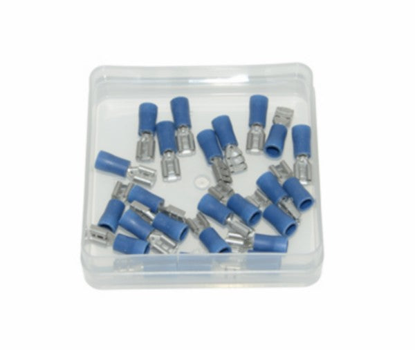 Connecteur plat femelle 4,8 mm bleu 25 pièces