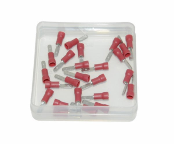 Connecteur plat mâle 2.80mm rouge 25pcs