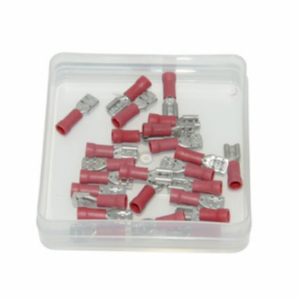 Connecteur de câble plat femelle rouge 4.8mm 25pcs