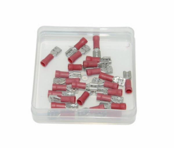 Connecteur de câble plat femelle rouge 4.8mm 25pcs