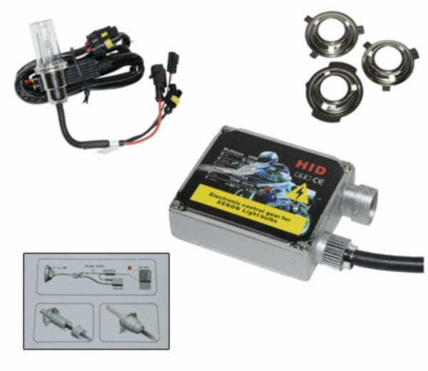 verlichtingsset DMP xenon gelijkstroom niet voor Piaggio (HID DC accu)=op=op