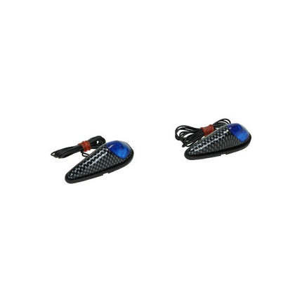 Éclairage LED DMP 12 V universel carbone/bleu/blanc 2 pièces = épuisé