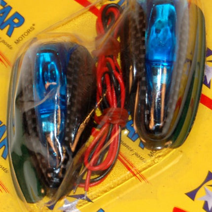 led verlichting DMP 12v universeel carbon/blauw 2pcs=op=op