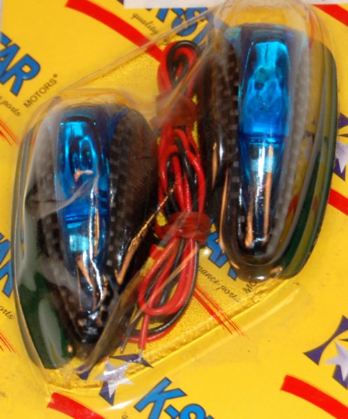 led verlichting DMP 12v universeel carbon/blauw 2pcs=op=op
