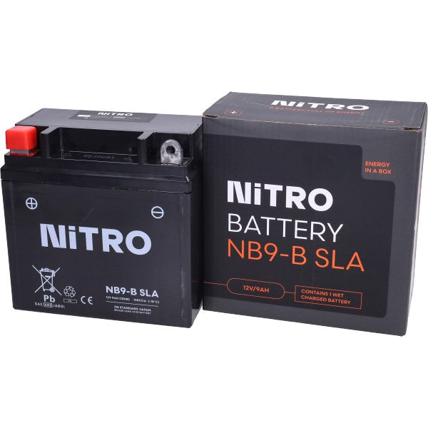 batterie nitro nb9-b/yb9-b sla/gel et4, fly 4t, liberty 4t, lx 4t, runner