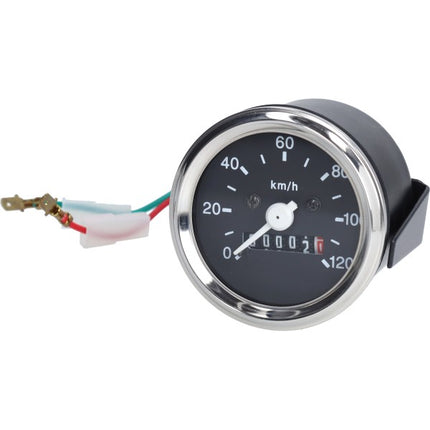 speedometer 120km/h chrome bezel vdo 60mm kreidler, sachs, zundapp